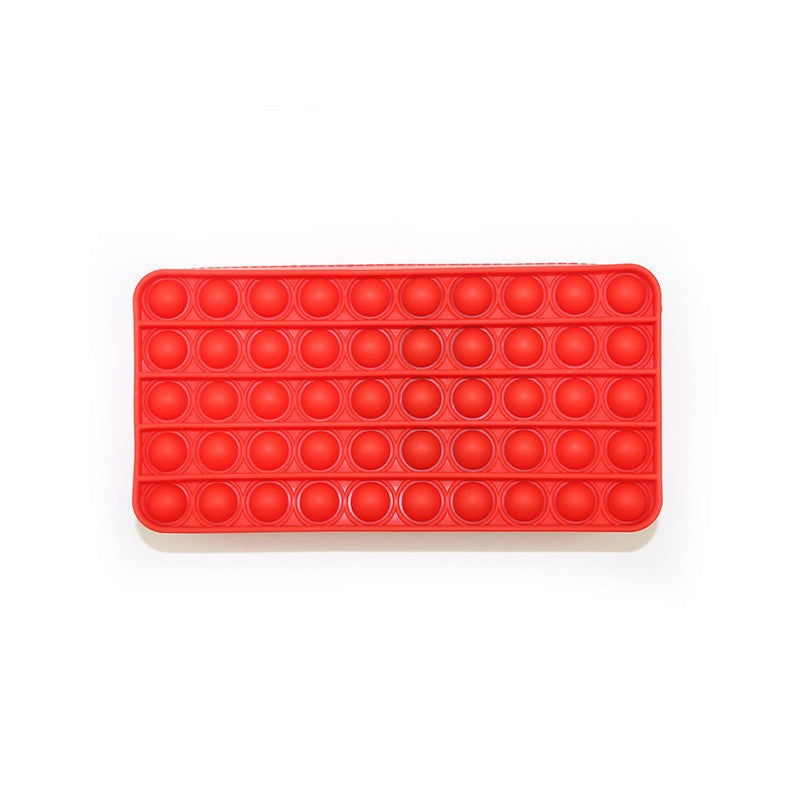 Pop Pencil Case, Fidget Pencil Pen Case Simple Sensory Silicone Bubble Toy, Stationery Storage Bag Decompression Toy For Kids, School Season Gifts, Office Stationery Organizer, Christmas Gifts