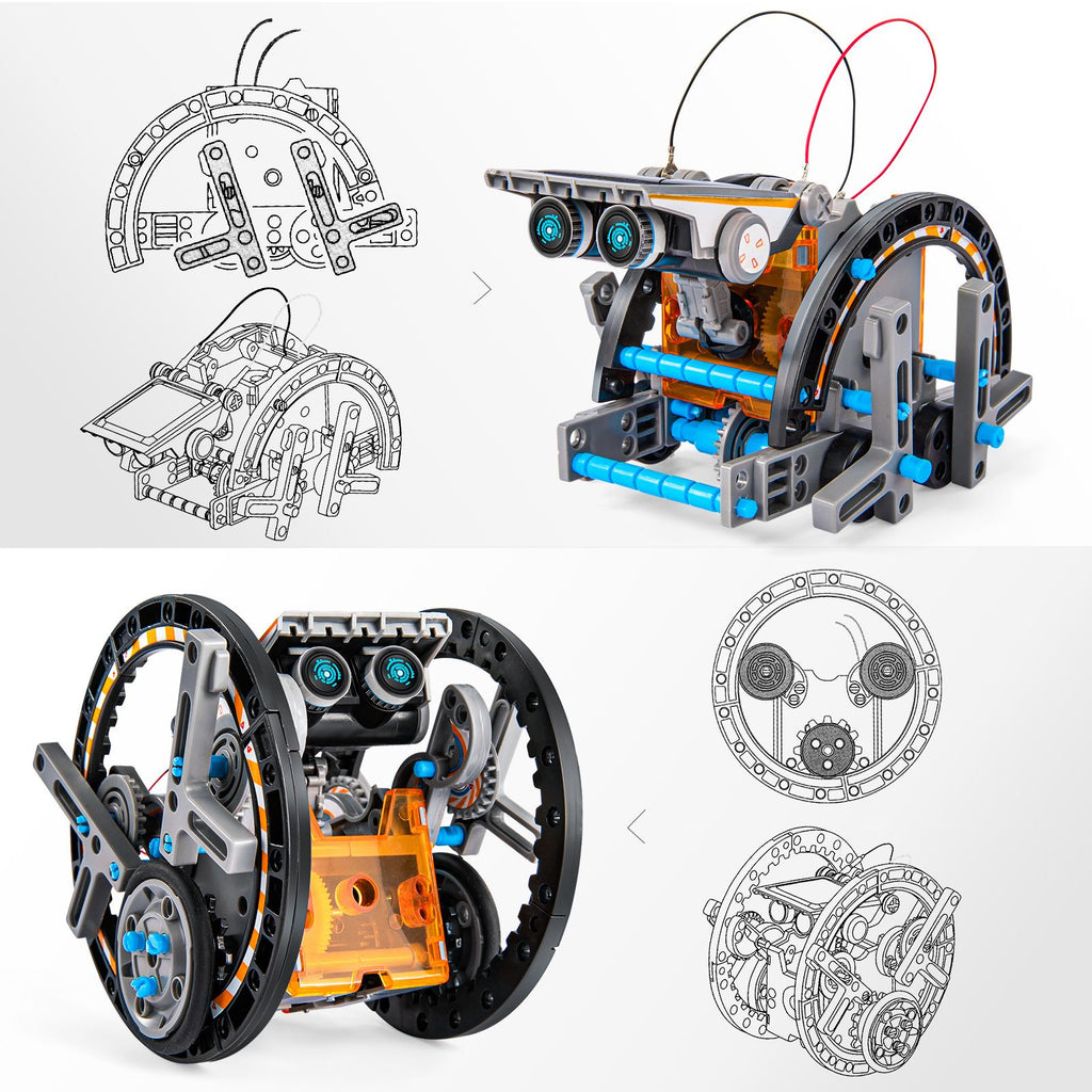 STEM Solar Robot Kit For Kids, 12-in-1 Educational STEM Science Experiment Toys, Solar Powered Building Kit DIY For 8 9 10 11 12 13 Years Old Boys & Girls Kids Toy