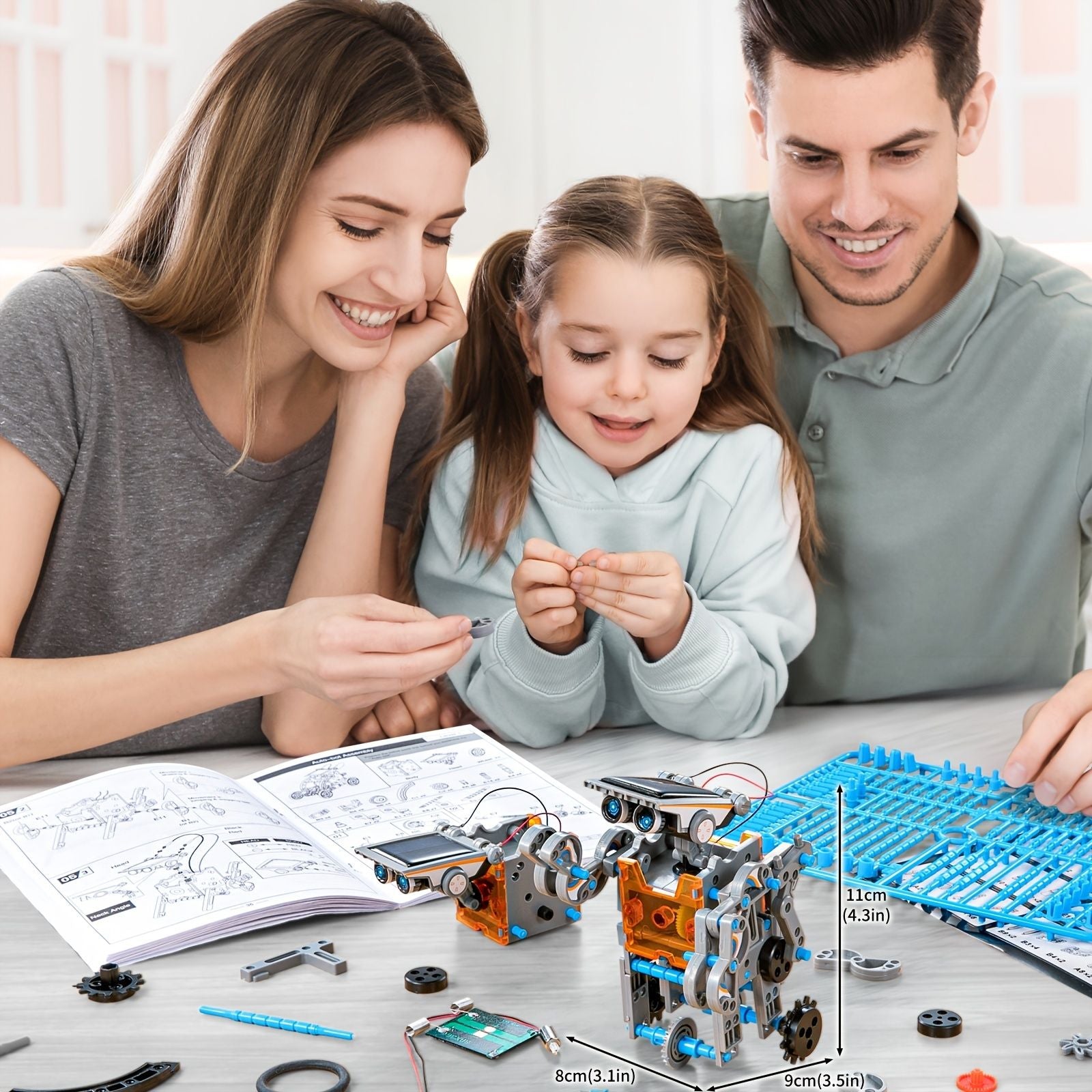 STEM Solar Robot Kit For Kids, 12-in-1 Educational STEM Science Experiment Toys, Solar Powered Building Kit DIY For 8 9 10 11 12 13 Years Old Boys & Girls Kids Toy