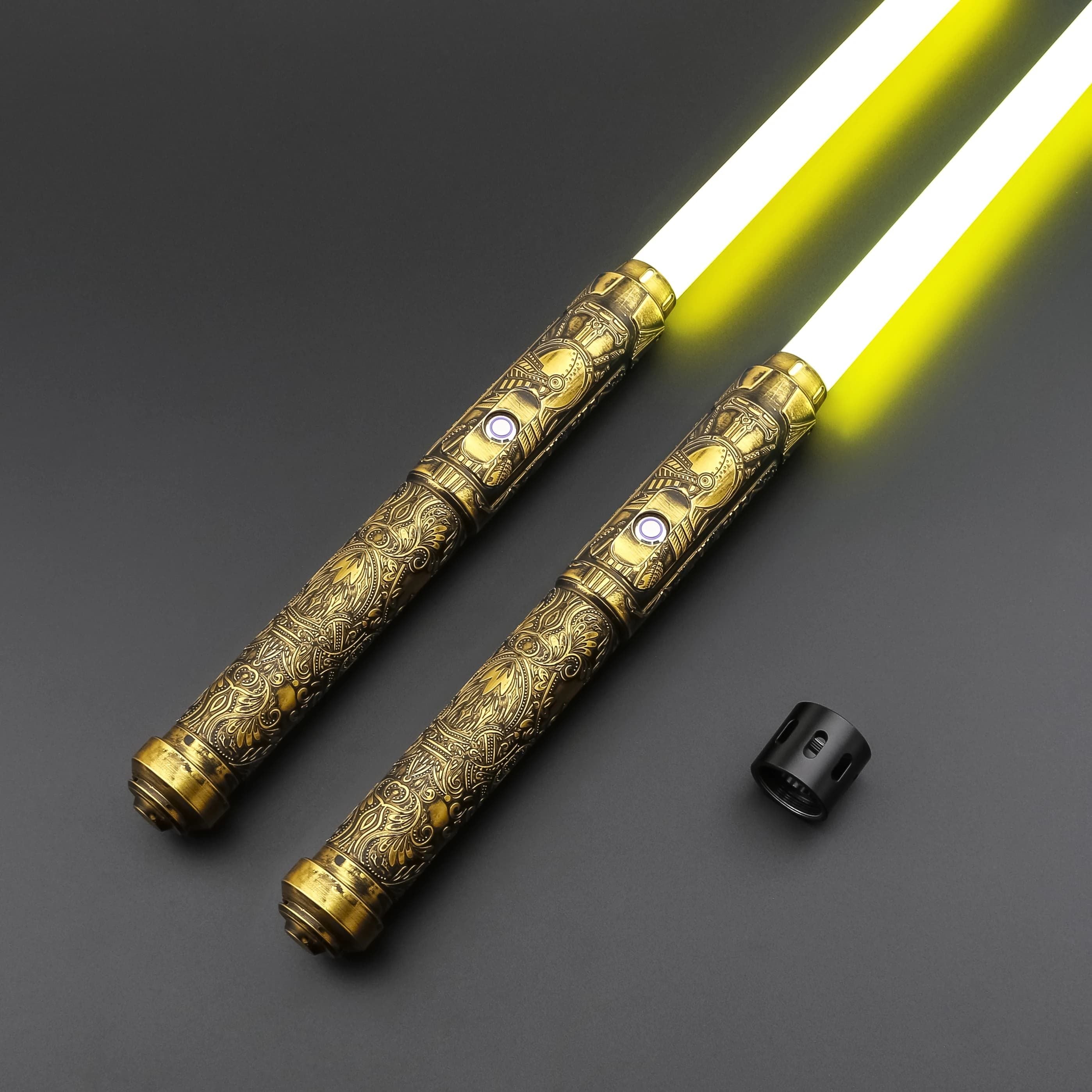 TXQSABER Weathered Lightsaber RGB Heavy Dueling Metal Hilt Blade Colors Changing Blaster Yoda Cosplay Children Toys Juguetes Laser Sword