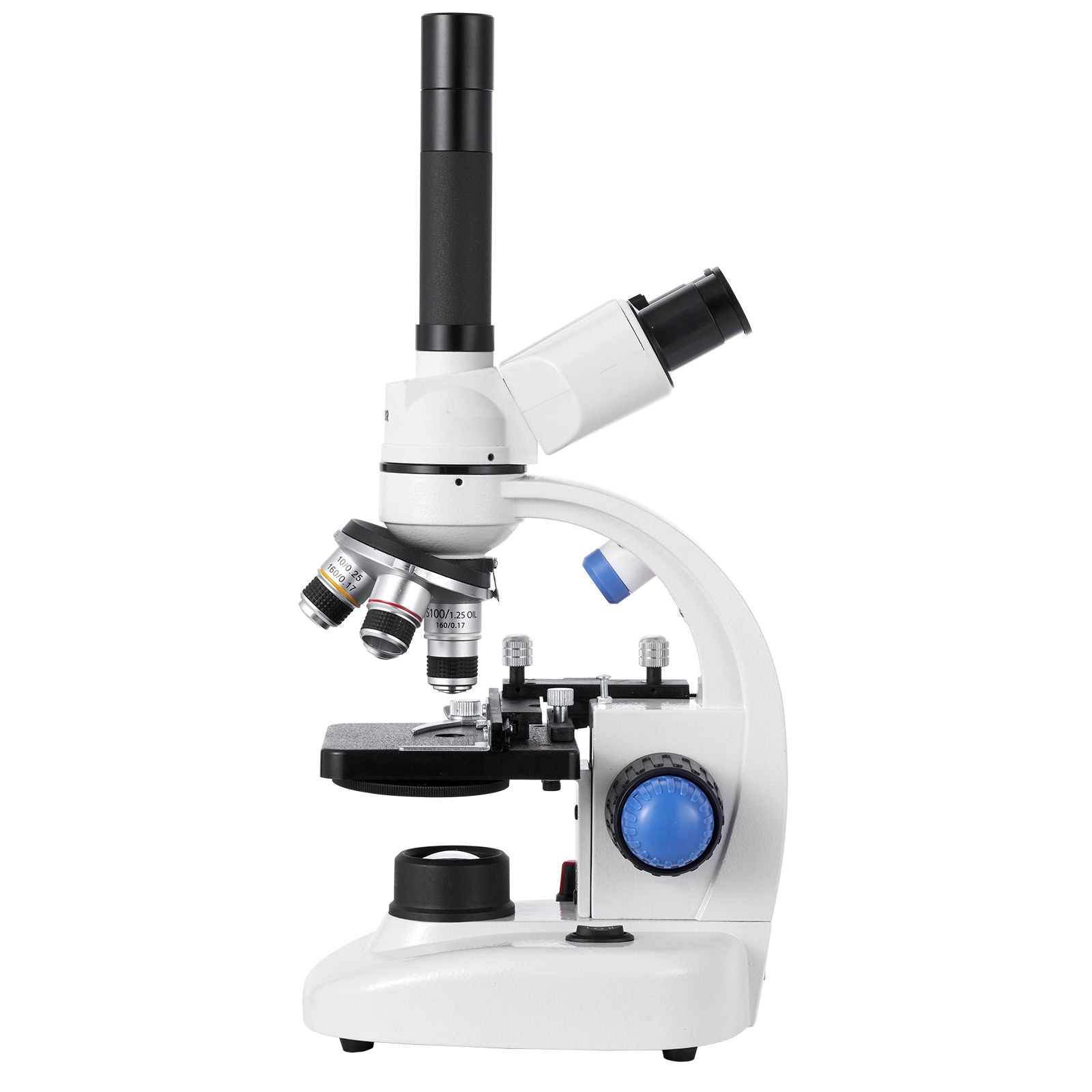 Trinocular Microscope, 40-5000X Magnification, Professional Compound Microscope for Adult with Phone Adapter, LED Light, Aluminum Alloy Body, for Lab, School, Home, Education