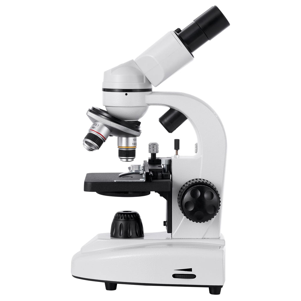 Compound Binocular Microscope, 40-2000X Magnification, Professional Compound Microscope for Adult with Phone Adapter, LED Light, Aluminum Alloy Body, for Lab, School, Home, Education