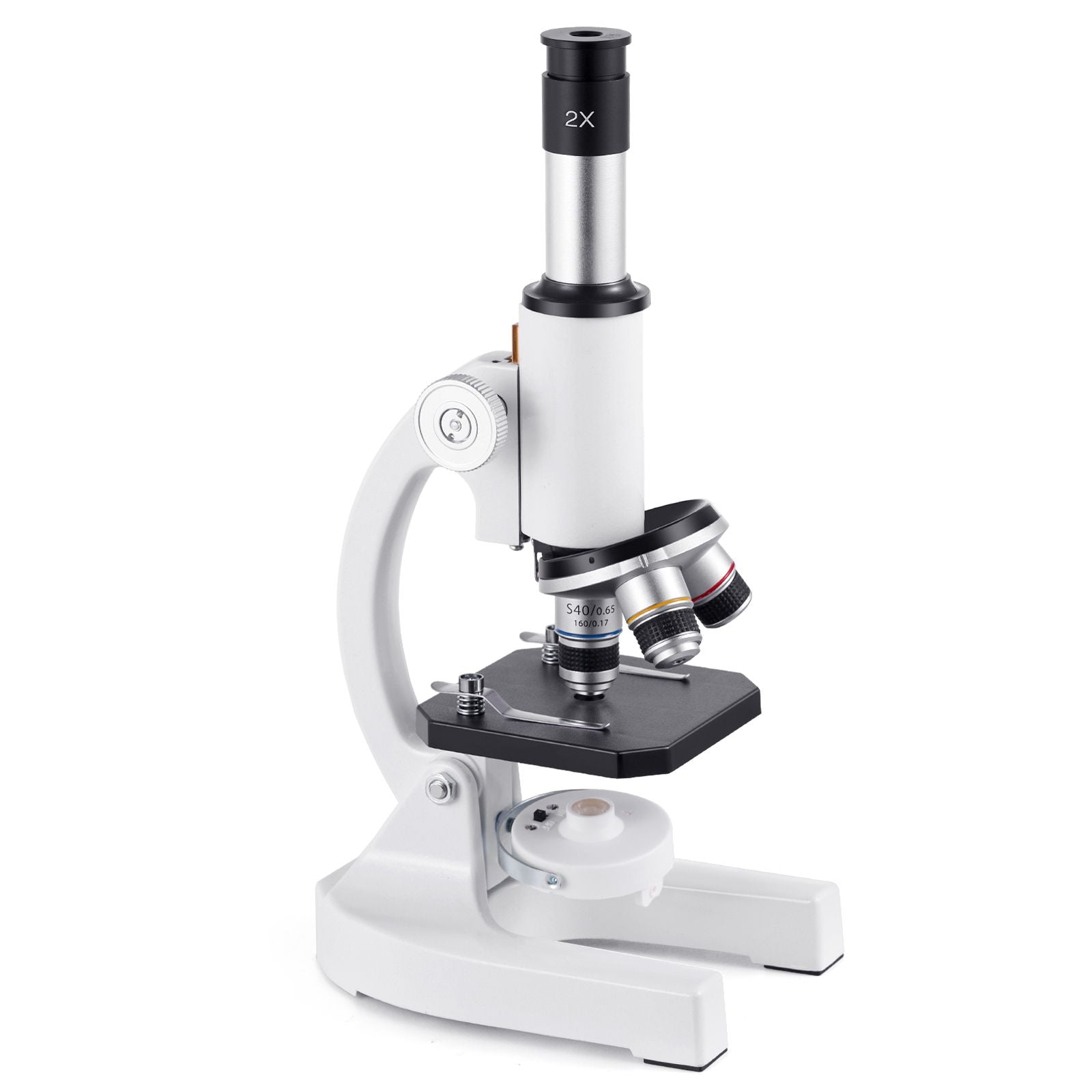 Microscope for Kids Adults, 40X-2000X Professional Compound Microscope Mobile Phone Adapter with LED Light, for Laboratory, School, Home, Education