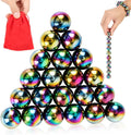 21Pcs Magnet Rainbow Ball Fidget Toy, DIY Hematite Stones Toys for Adults, Science Kit for Anxiety Relief