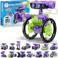 Solar Building Robot Kit Christmas STEM Gift for Boys Aged 8-12, DIY 15-in-1 Science Educational Toys for Kids Birthday, Solar or Battery Powered Robotic Set with 212 Pieces