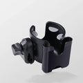 SUNVENO Stroller Universal Cup Holder, 360 Degrees Rotation 2 in 1 Large Bottle Holder with Phone Holder for Stroller, Pushchair,Wheelchair, Walker, Black