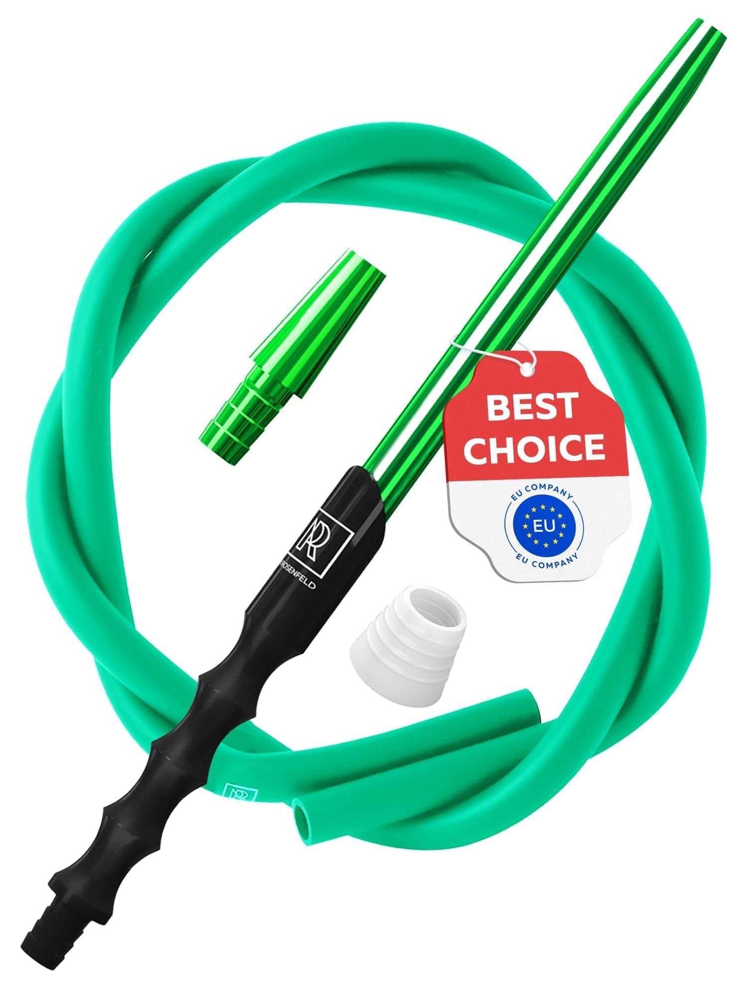 Hookah Hose Green with Hookah Adapter Mouthpiece Cleanable Green Hookah Hose Silicone 60 in and Convenient Aluminum Made Mouthpiece 15 in Modern Hookahs Accessories and Hookah Hose