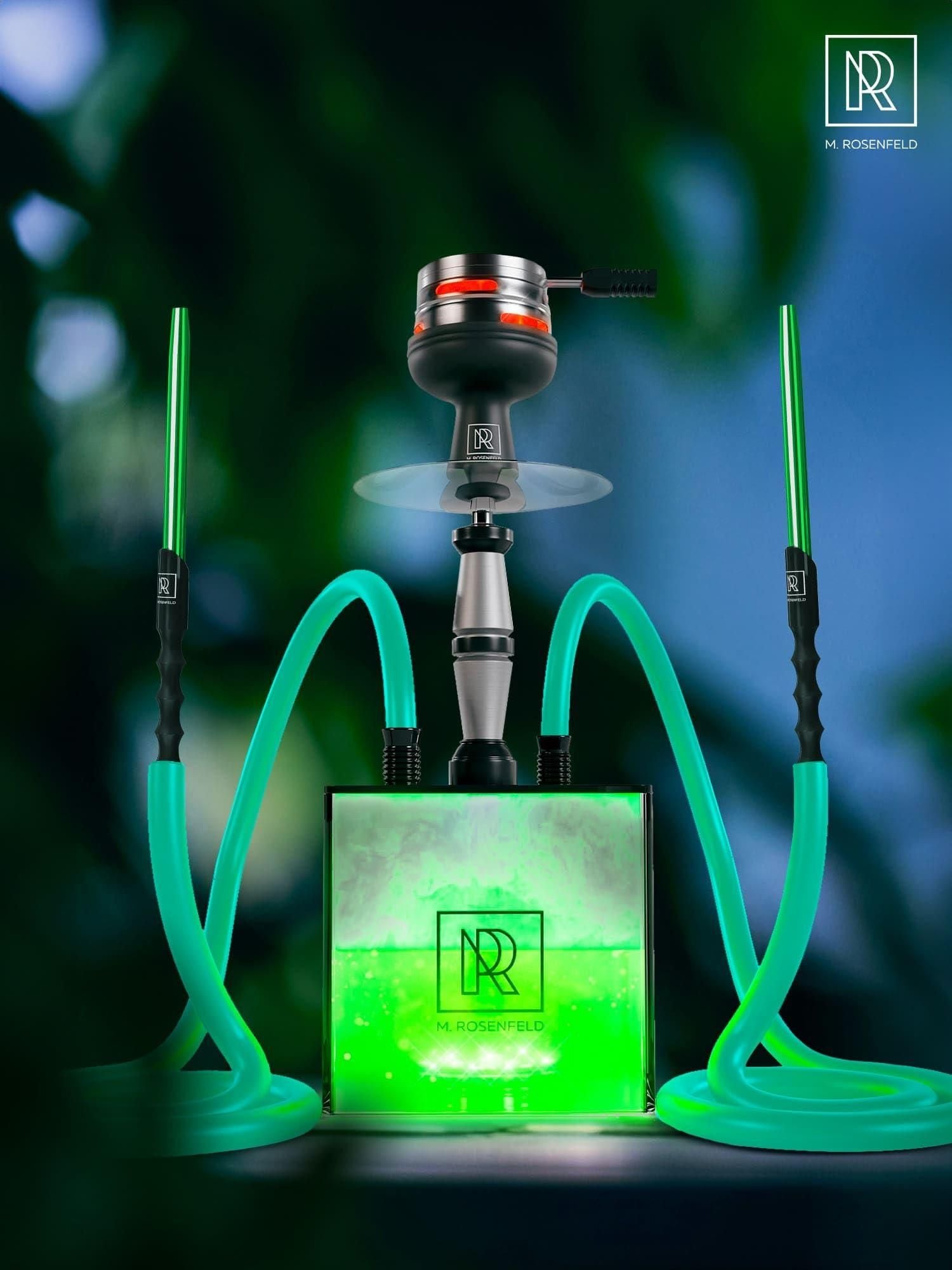 Hookah Hose Green with Hookah Adapter Mouthpiece Cleanable Green Hookah Hose Silicone 60 in and Convenient Aluminum Made Mouthpiece 15 in Modern Hookahs Accessories and Hookah Hose