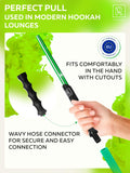 Hookah Hose Green with Hookah Adapter Mouthpiece Cleanable Green Hookah Hose Silicone 60 in and Convenient Aluminum Made Mouthpiece 15 in Modern Hookahs Accessories and Hookah Hose