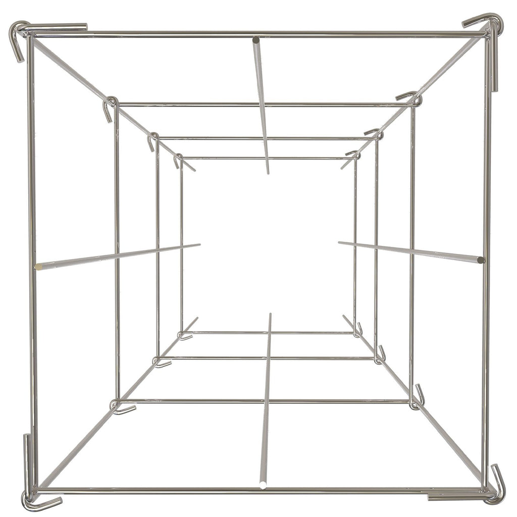Tomato Cages, 11.8\" x 11.8\" x 46.1\", 10 Packs Square Plant Support Cages, Silver PVC-Coated Steel Tomato Towers for Climbing Vegetables, Plants, Flowers, Fruits