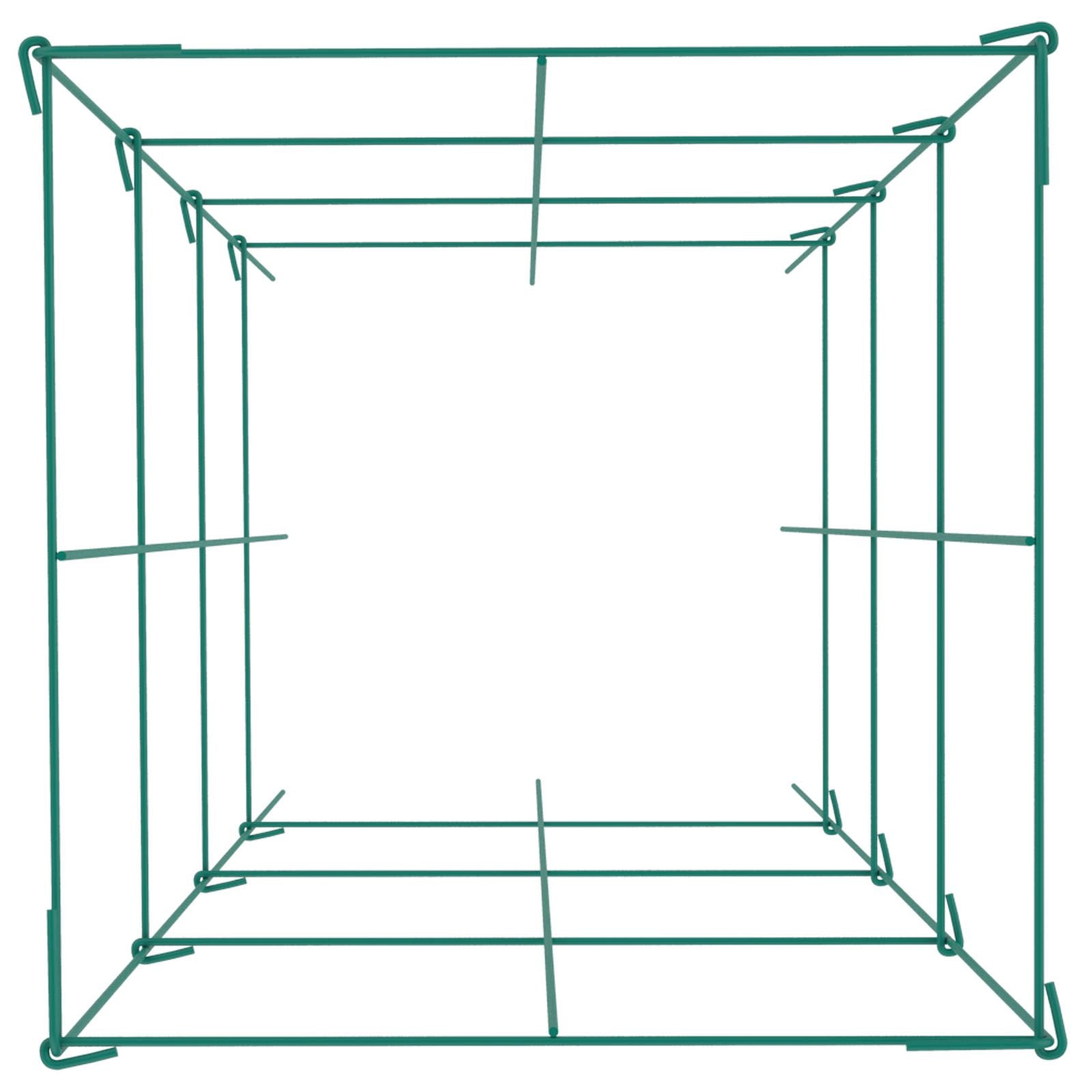 Tomato Cages, 11.8\" x 11.8\" x 46.1\", 5 Packs Square Plant Support Cages, Green PVC-Coated Steel Tomato Towers for Climbing Vegetables, Plants, Flowers, Fruits