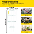 Tomato Cages, 11.8\" x 11.8\" x 46.1\", 10 Packs Square Plant Support Cages, Green PVC-Coated Steel Tomato Towers for Climbing Vegetables, Plants, Flowers, Fruits