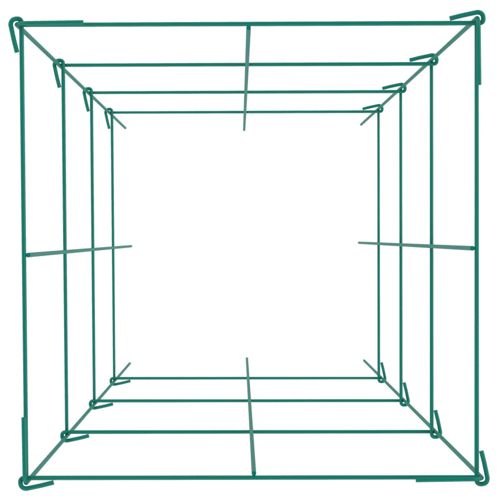 Tomato Cages, 11.8\" x 11.8\" x 46.1\", 10 Packs Square Plant Support Cages, Green PVC-Coated Steel Tomato Towers for Climbing Vegetables, Plants, Flowers, Fruits
