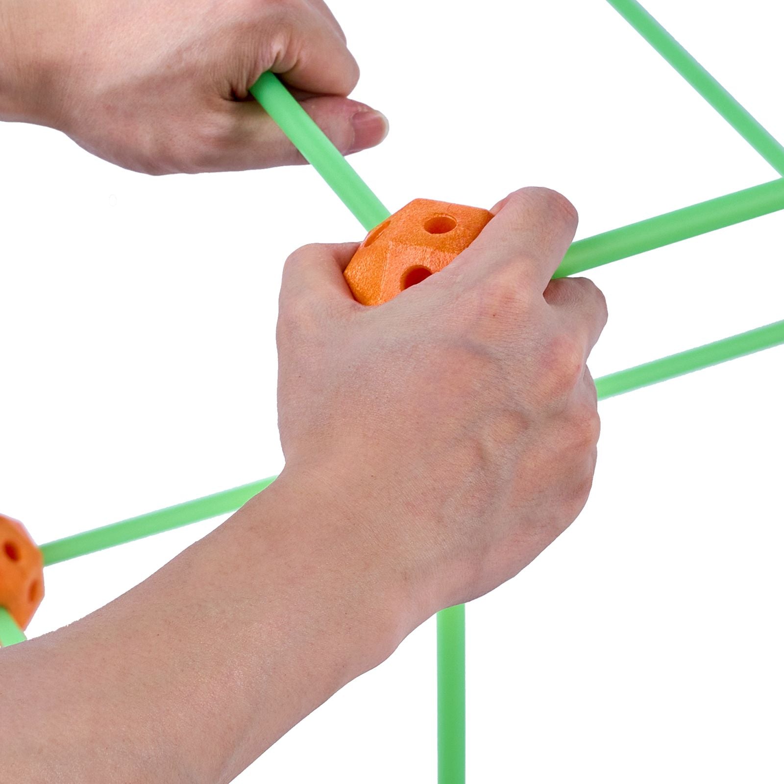 Fort Building Kit for Kids, 85PCS Glow in The Dark STEM Building Toys, Educational Gift for 4 5 6 7 8+ Year Old Boys & Girls, Indoor Outdoor Play Tent Construction Toys with 55 Rods and 30 Balls