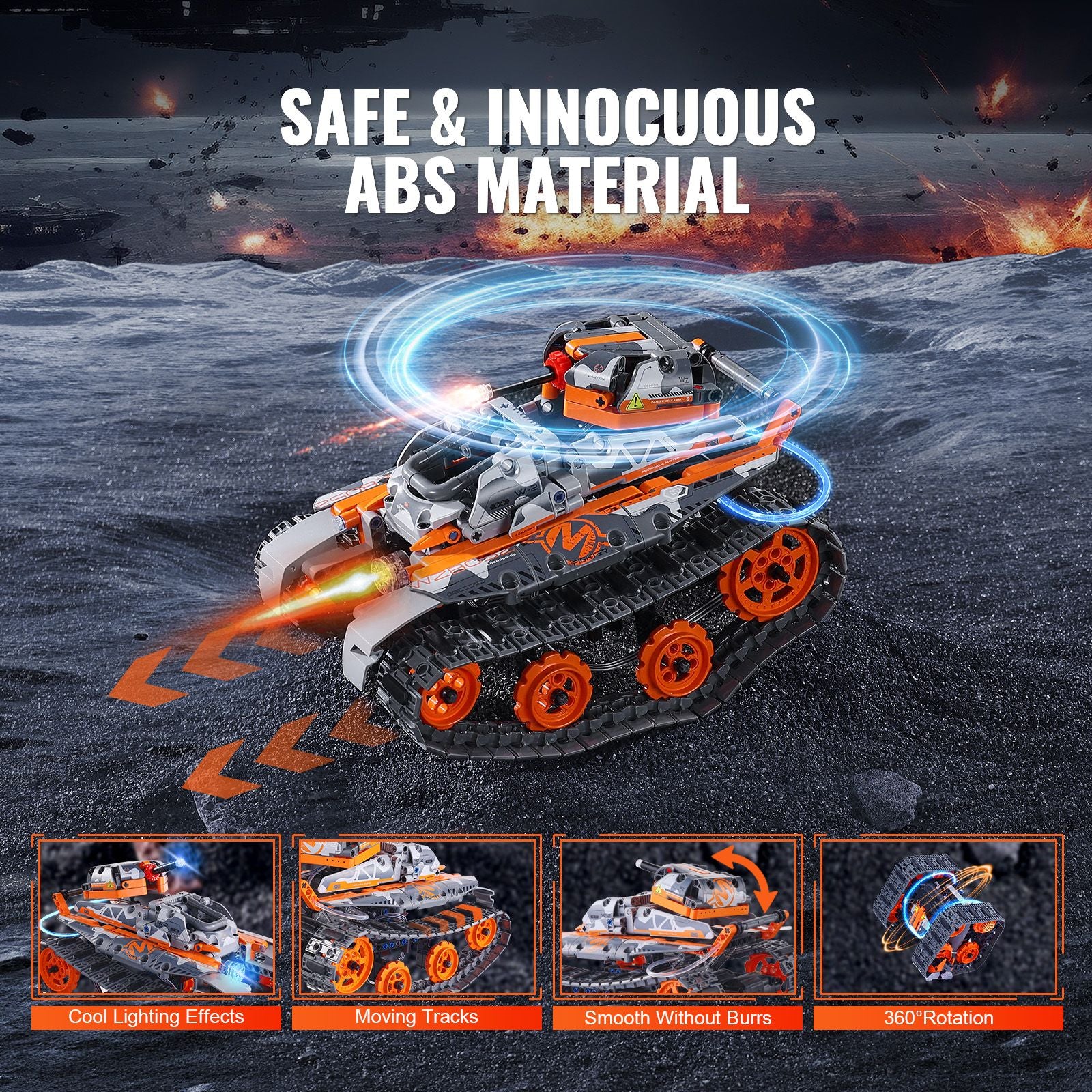 STEM Building Toys for Kids, 5-in-1 554 PCS, Remote Control Car Building Kits Remote & APP Controlled Car/Robot/Tank/Rubik's Cube/Snowplow, RC STEM Robots Building Set for Boys Girls Aged 6+