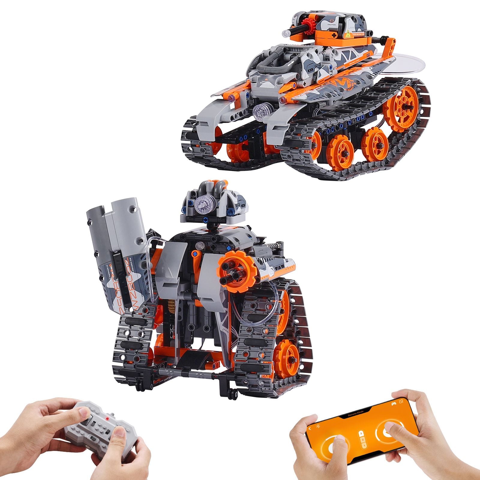 STEM Building Toys for Kids, 5-in-1 554 PCS, Remote Control Car Building Kits Remote & APP Controlled Car/Robot/Tank/Rubik's Cube/Snowplow, RC STEM Robots Building Set for Boys Girls Aged 6+