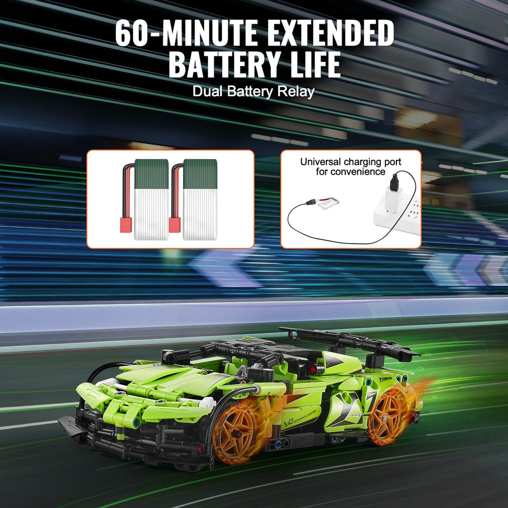 STEM Building Toys for Kids, 2-in-1 461 PCS Blocks, Remote Control Car Building Kits Remote & APP Controlled Car/Robot, RC STEM Robots Building Set Gifts for Boys Girls Aged 6+