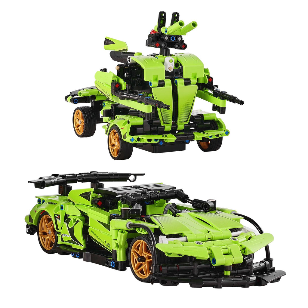STEM Building Toys for Kids, 2-in-1 461 PCS Blocks, Remote Control Car Building Kits Remote & APP Controlled Car/Robot, RC STEM Robots Building Set Gifts for Boys Girls Aged 6+
