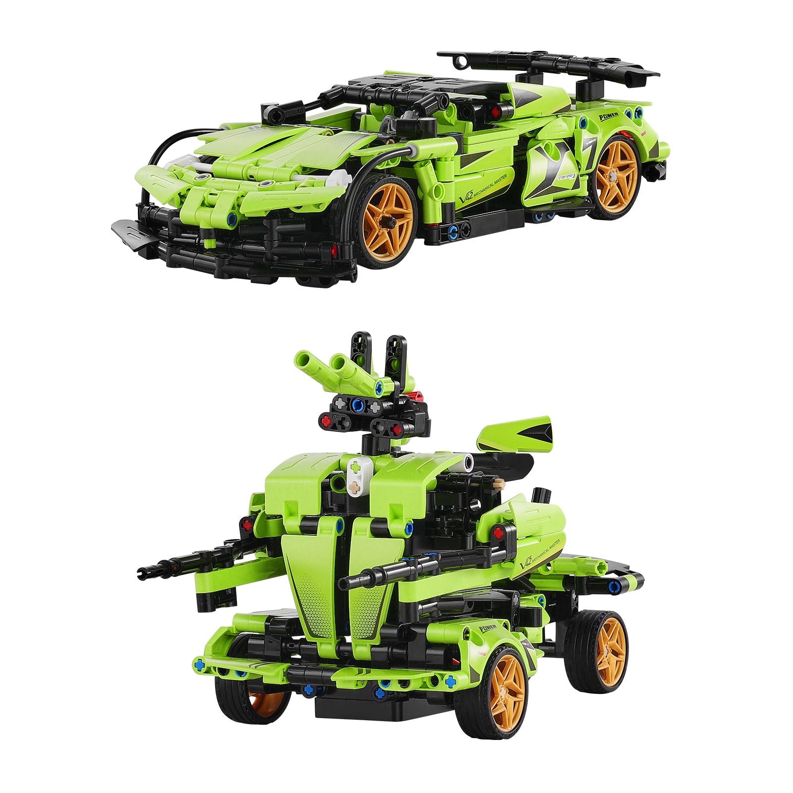 STEM Building Toys for Kids, 2-in-1 461 PCS Blocks, Remote Control Car Building Kits Remote & APP Controlled Car/Robot, RC STEM Robots Building Set Gifts for Boys Girls Aged 6+