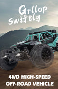 35KM/h 4WD Remote Control Car, RC Offroad 4x4 Drift Buggy | High-Speed Electric with Alloy Frame & LED Lights, RC Drifting Fun for Kids Adults