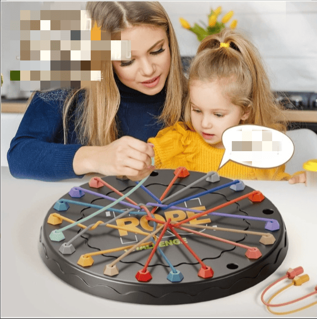 Solving Rope Battle Challenge Board Game Toys Children's Puzzle Logic Thinking Development Focus Parent Child Interaction
