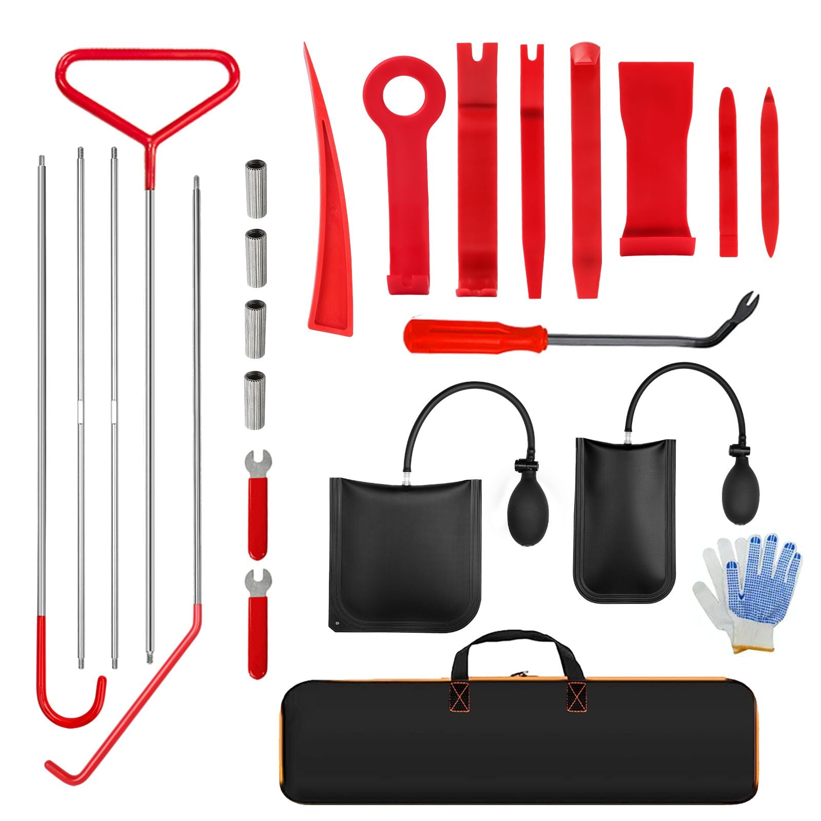 Stainless steel hybrid fifth wheel pin puller, 68-inch hook J-hook, 25-piece automotive tool set Preferred merchant service providers include SpeedX.UNIUNI.Amazon.USPS